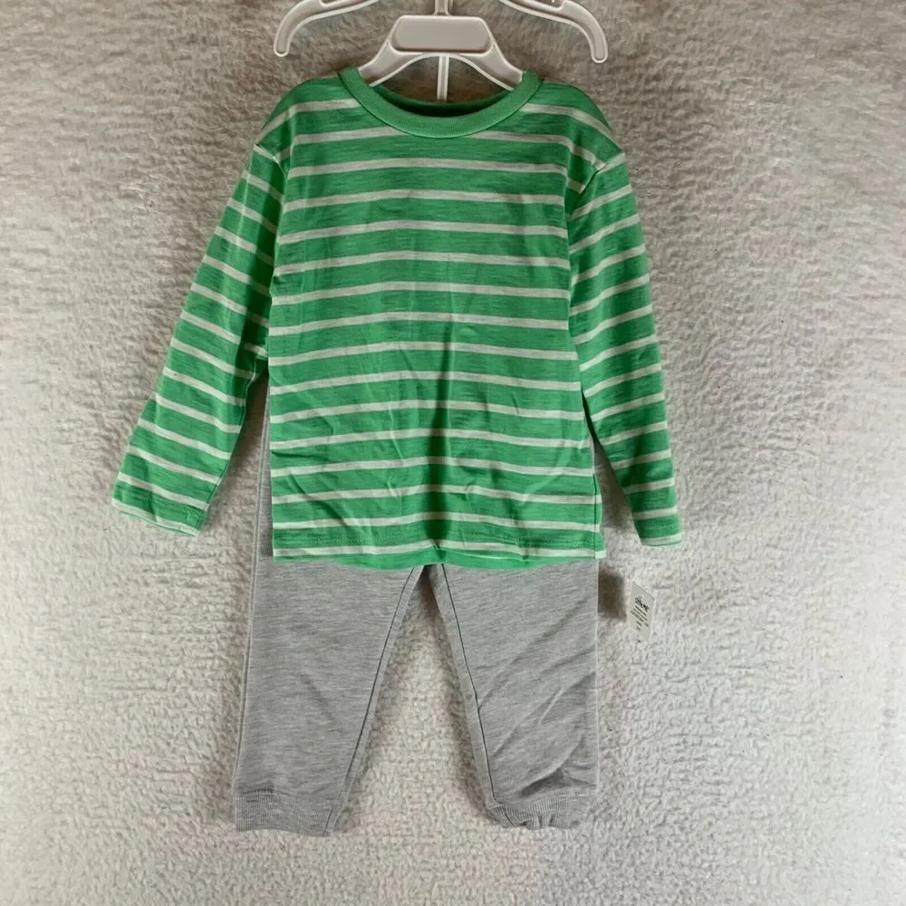 Little Me Baby Boys Long-Sleeve Striped T-Shirt & Jogger Pants‎ Set Size 24M NWT